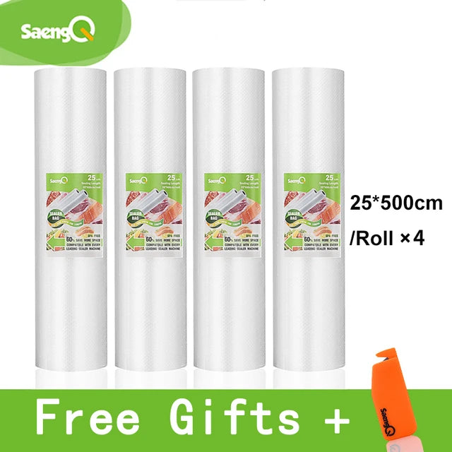 saengQ LIFE Kitchen Food Vacuum Bag Storage Bags For Vacuum Sealer Food Fresh Long Keeping 12+15+20+25+30cm*500cm Rolls/Lot