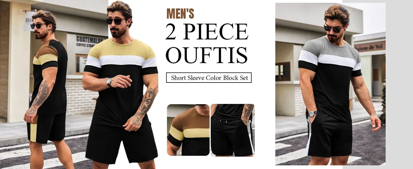 2024 Fun Bear Harajuku T-Shirt Men's Summer Loose Daily Couple Suit Outdoor Street Short Sleeve Shorts Two Piece Men Summer Suit