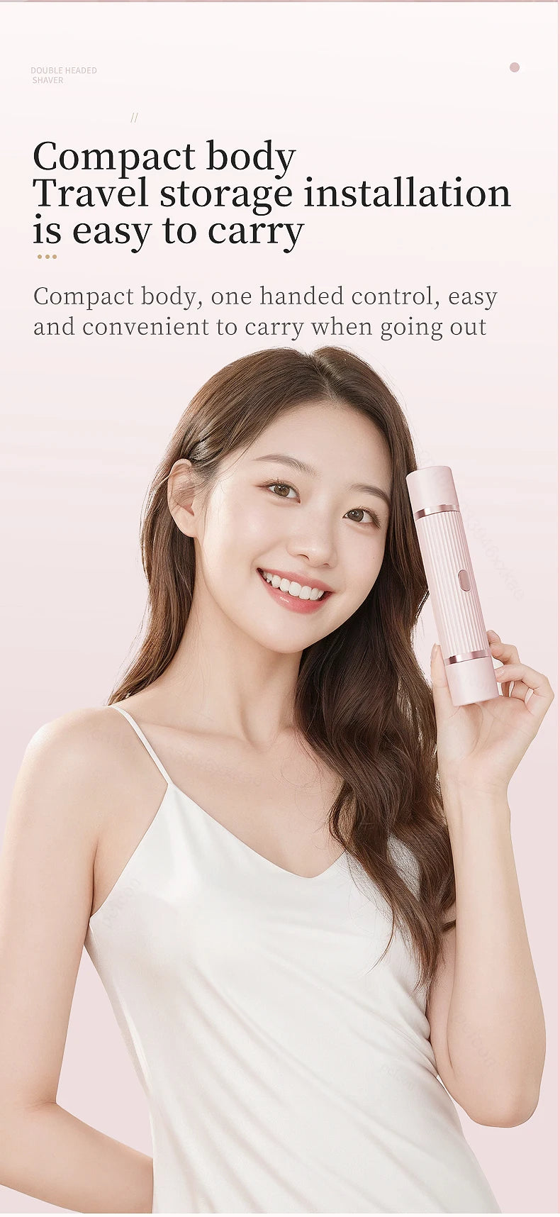 Hair Clipper Women Face Bikini Facial Body Epilator Female Leg Underarm Razors Electric Shaver Rechargeable Double Head Trimmer