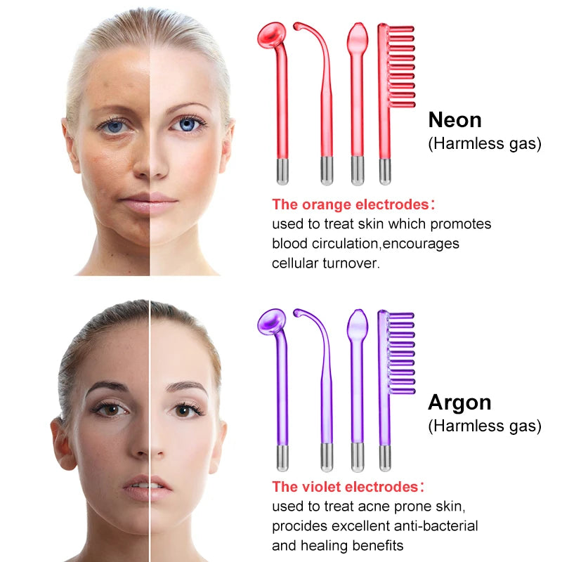 Replacement Electrodes for High Frequency Glass Tube Facial Body Wand Red Light Tubes for high frequency facial machine