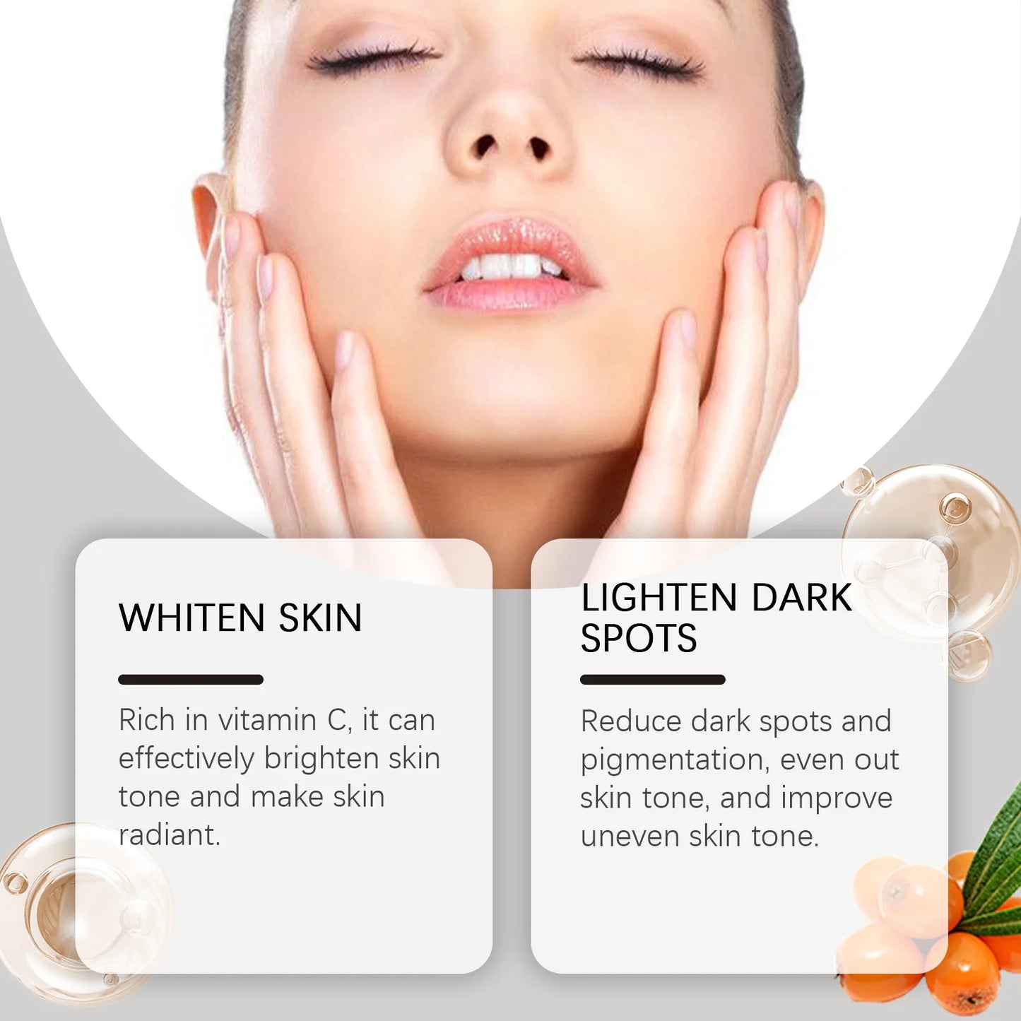 Vitamin C Capsules Facial Moisturizing Cream Melanin Removal Rejuvenate Skin Lightening Wrinkles Remover Brightening Face Cream