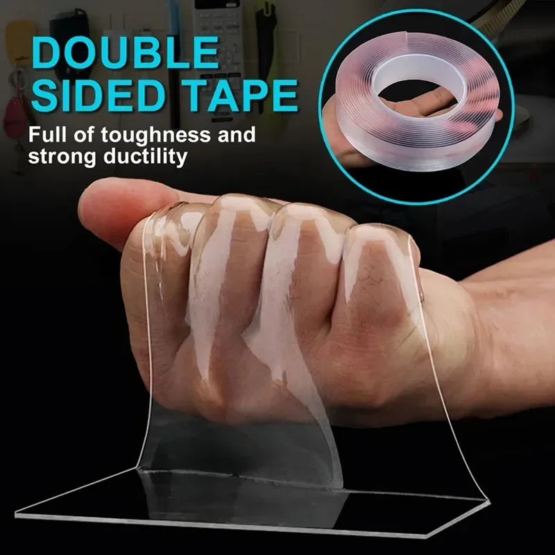 Transparent Double-sided Tape Nanometer Reusable Seamless Strong And Versatile Suitable For Home Kitchen Office And Car