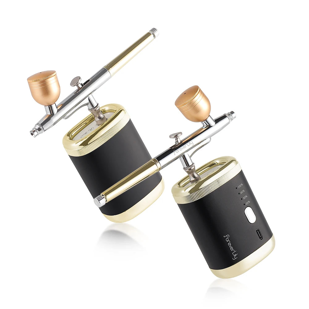 30Psi High Pressure 3 Levels Portable Airbrush For Nails Art Paint Facial Makeup Cake Pastry Painting Hair Dyeing Nano Spray Gun