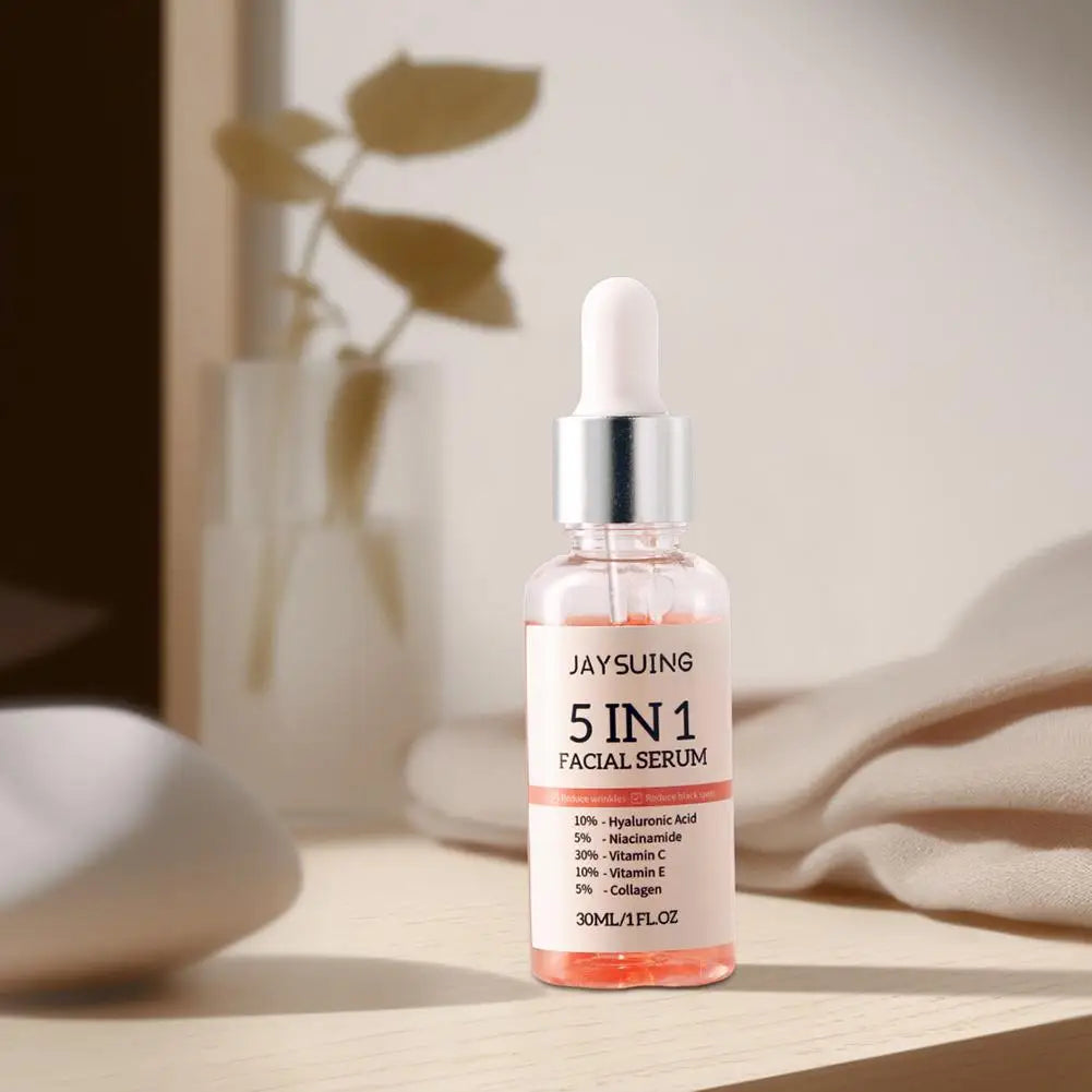 5 In 1 Face Serum Moisturizing V C Hyaluronic Acid Facial Serum Shrink Pores Skin Care 1/3/5/10pcs