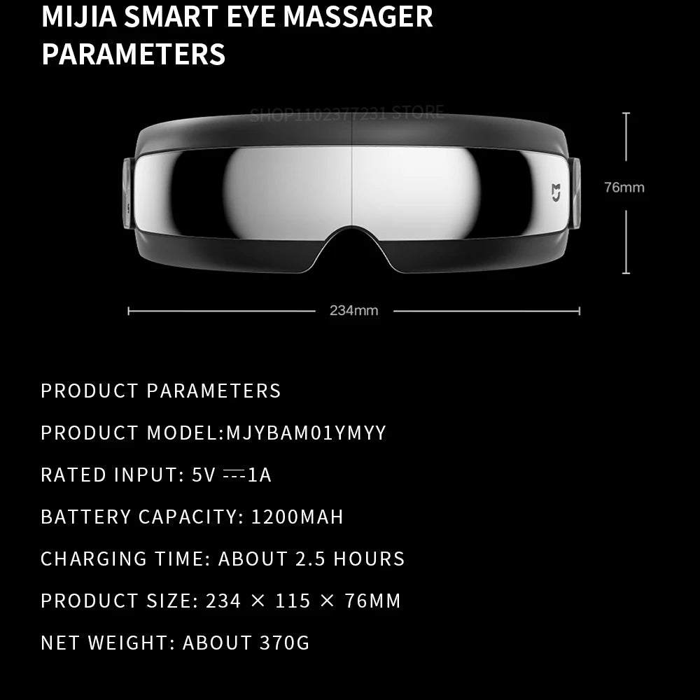 New Xiaomi Mijia Smart Eye Massager Hot Compress Zone Massage Relieve Fatigue Eye Care Instrument Work With Mi Home App