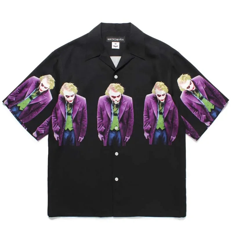 Harajuku Street Fashion Summer T Shirt Breathable Patter Round Neck Men Women Tops Hip-hop Trendy Character Short Sleeved Shirt