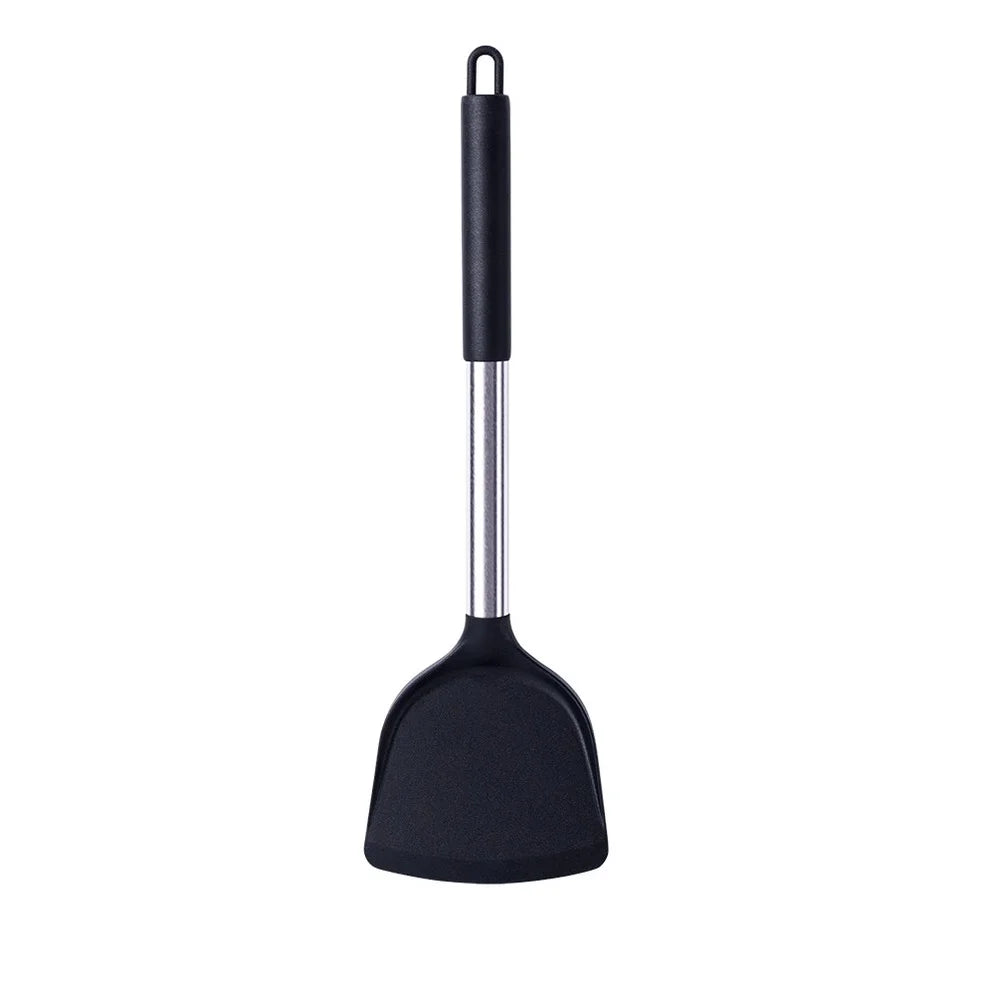 1-Pack Silicone Kitchenware Cooking Utensils Kitchen Accessories Spatula Turner Heat-resistant Soup Spoon Pasta Colander Shovel