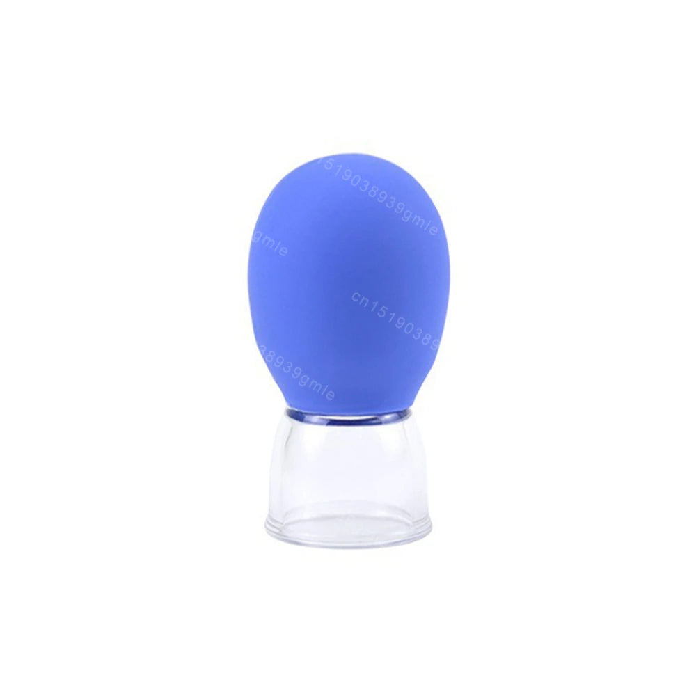 Facial Massage Cups Rubber Vacuum Cupping Skin Lifting Anti Cellulite Massager for Face Pvc Body Cups Skin Scraping Massage Jar