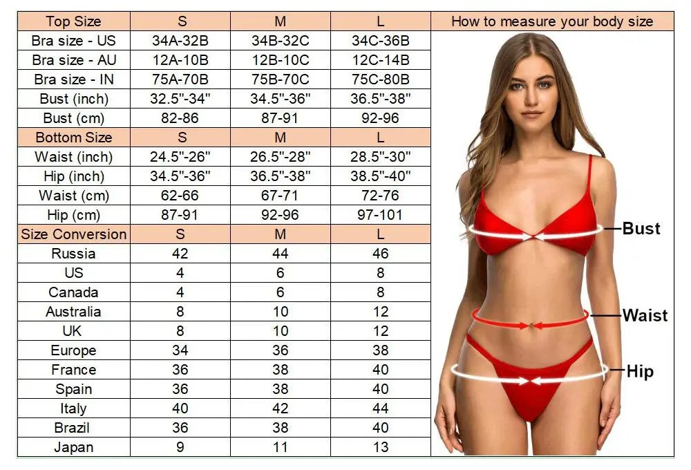 Sexy Ribbed Brazilian Padded Bikini Women Swimwear Female Swimsuit Two-pieces Bikini set Bather Bathing Suit Swim V4600