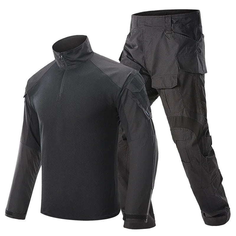 Summer Camouflage Frog Suit Men's Y2K Tactical Outdoor Quick Dry Durable Uniforms G3 Long Sleeve Hunting Training Combat Gear