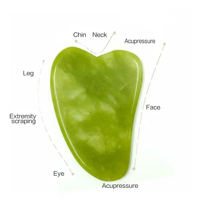 Natural Jade Facial Massager Face-lift Roller Wheel Single Head Jade Roller Facial GuaSha Acupuncture Massage