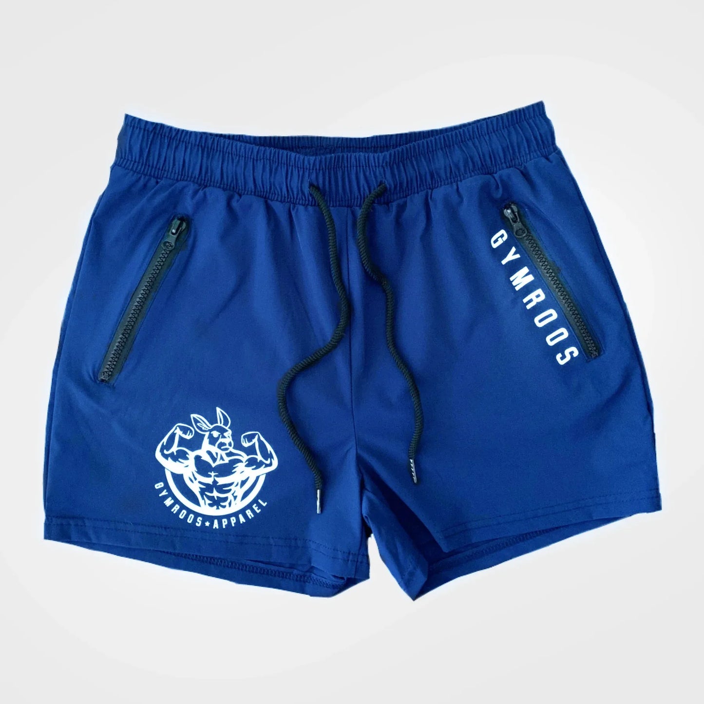 Sports Woven Quick Drying Three-Point Shorts Men's Fitness Tide Brand Slim Zipper Pocket Tide Brand Running Training Pants