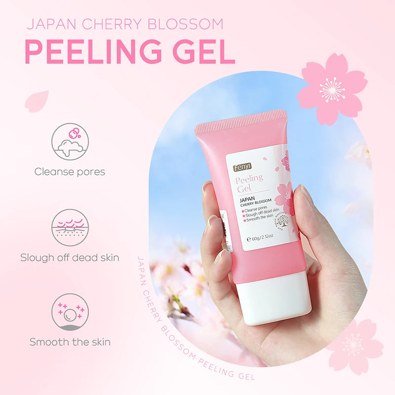 60g Face Exfoliating Gel - Whitening Moisturizer Repair Facial Scrub Cleanser Acne & Blackhead Treatment Remove Skin Care Cream