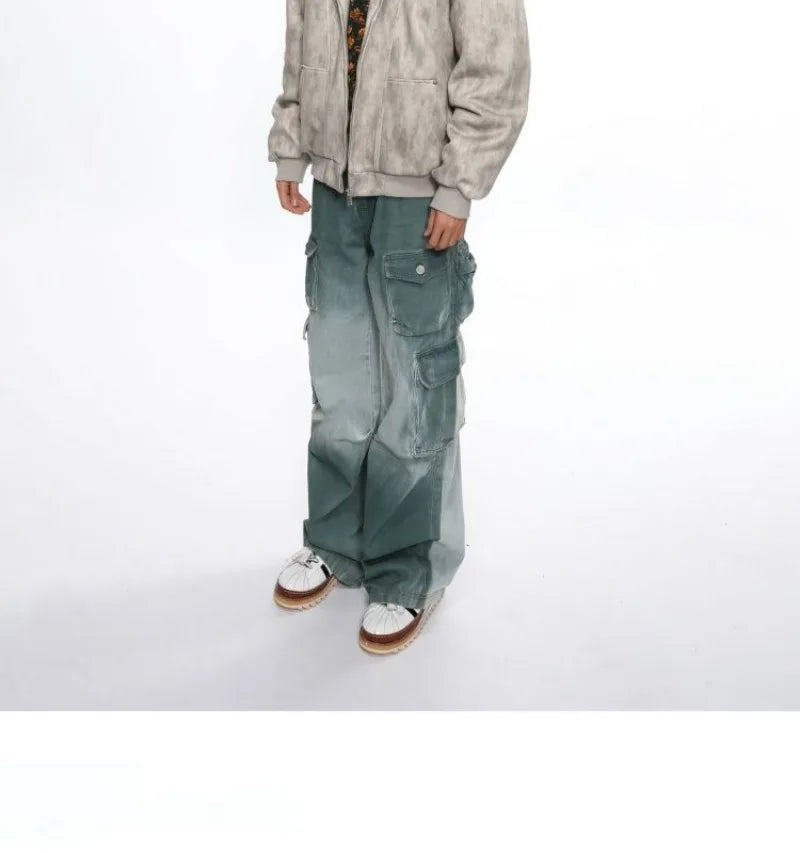 Y2K American New Fashion Solid Color Plus Velvet Padded Cotton-padded Jacket Coat Men Harajuku Hip-hop Popular Casual Couples