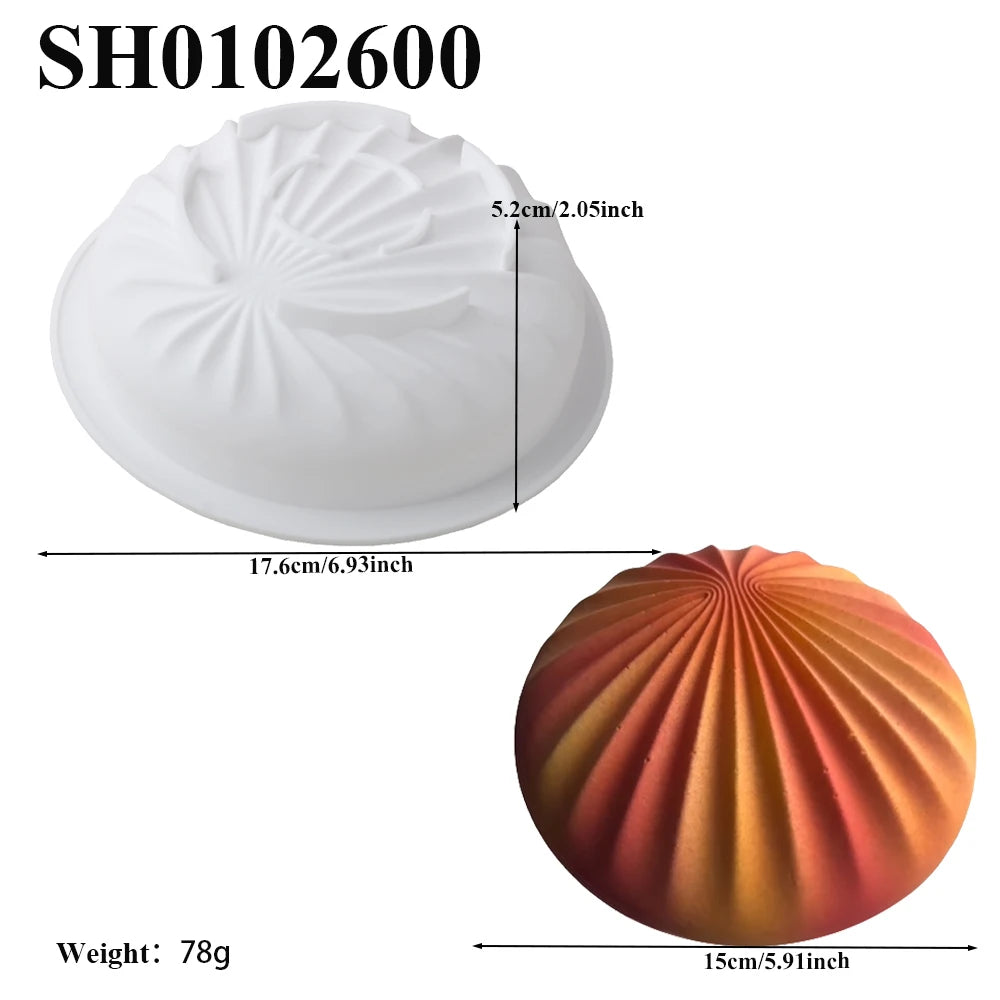 SHENHONG Non Stick Cake Molds Silicone Cake Moulds Pastry Baking Tools Food Grade French Mousse Dessert Form Kitchen Bakeware
