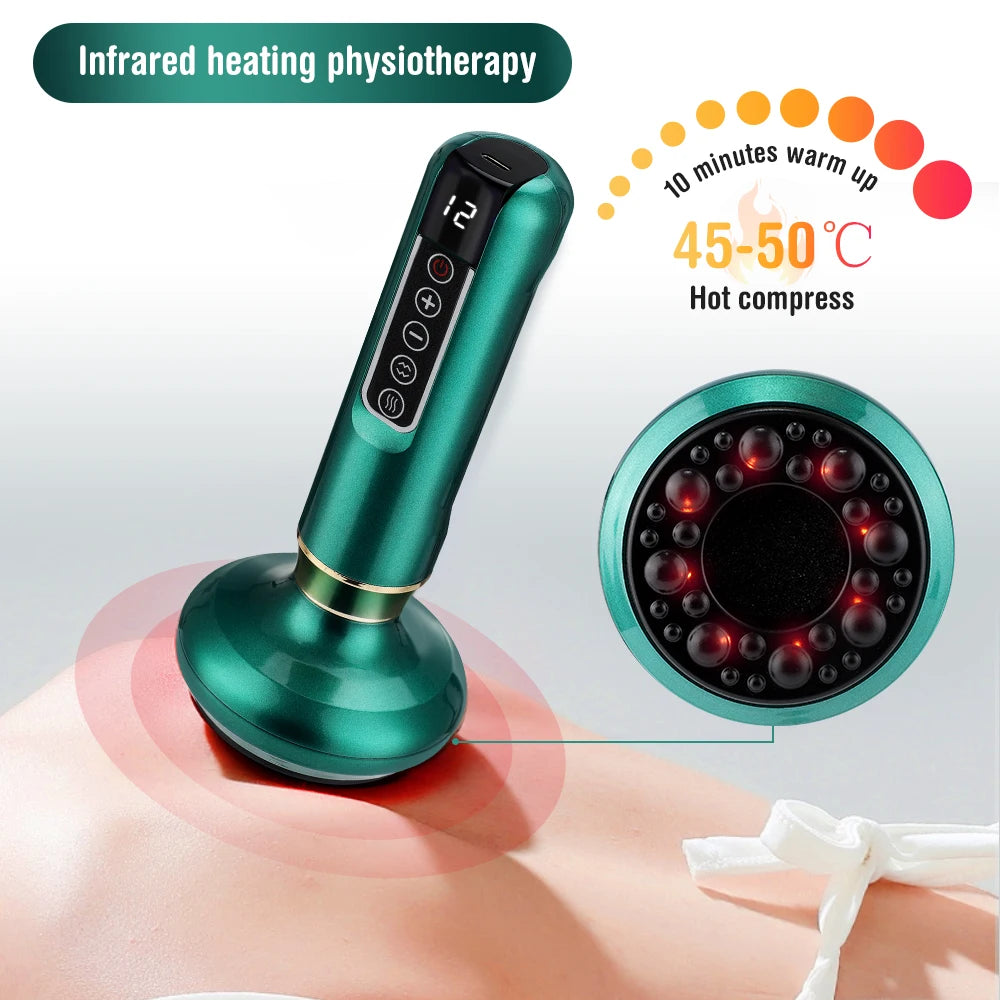 Electric Suction Medical Cupping Therapy Set Beauty Massager Glass Jars Anti Cellulite Cupping Vacuum Slimming Guasha Massage