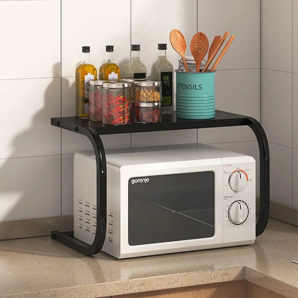 Scalable Microwave Oven Rack Adjustable Detachable Metal Holder Kitchen Storage Thickened Household Storage Racks