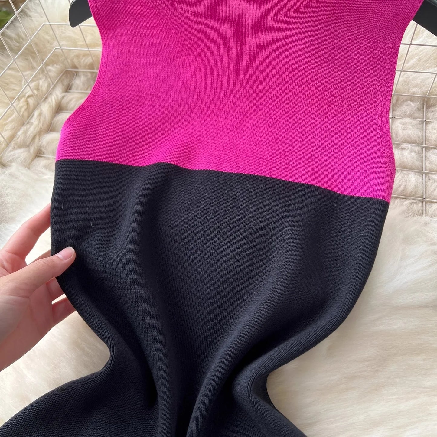 YuooMuoo Sexy Package Hips Split Bodycon Long Dress 2024 New Fashion Sleeveless Knitted Summer Dress Streetwear Ladies Outfits