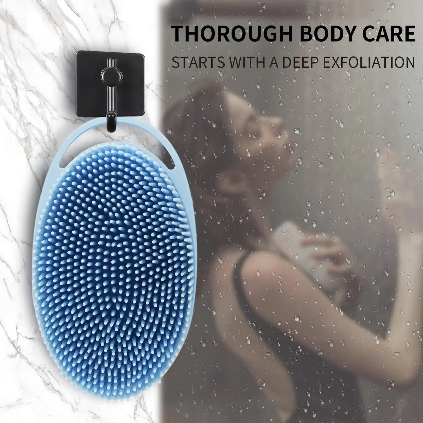 2 in 1 Soft Silicone Body Brush Wash Bath Shower Exfoliating Skin Fit For Baby Bath Shampoo Facial Massage Brush