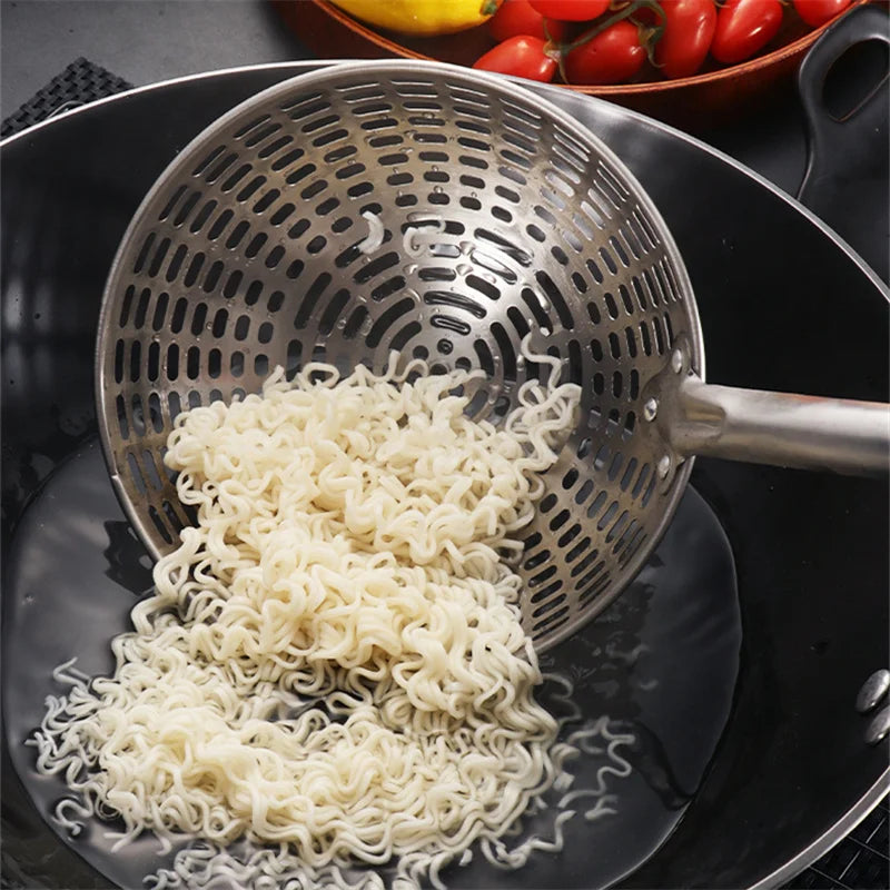 Stainless Steel Skimmer Colander Mesh Deep Oil Frying Cooking Noodles Scoop Strainer Kitchen Food Filter Spoon Kitchenware