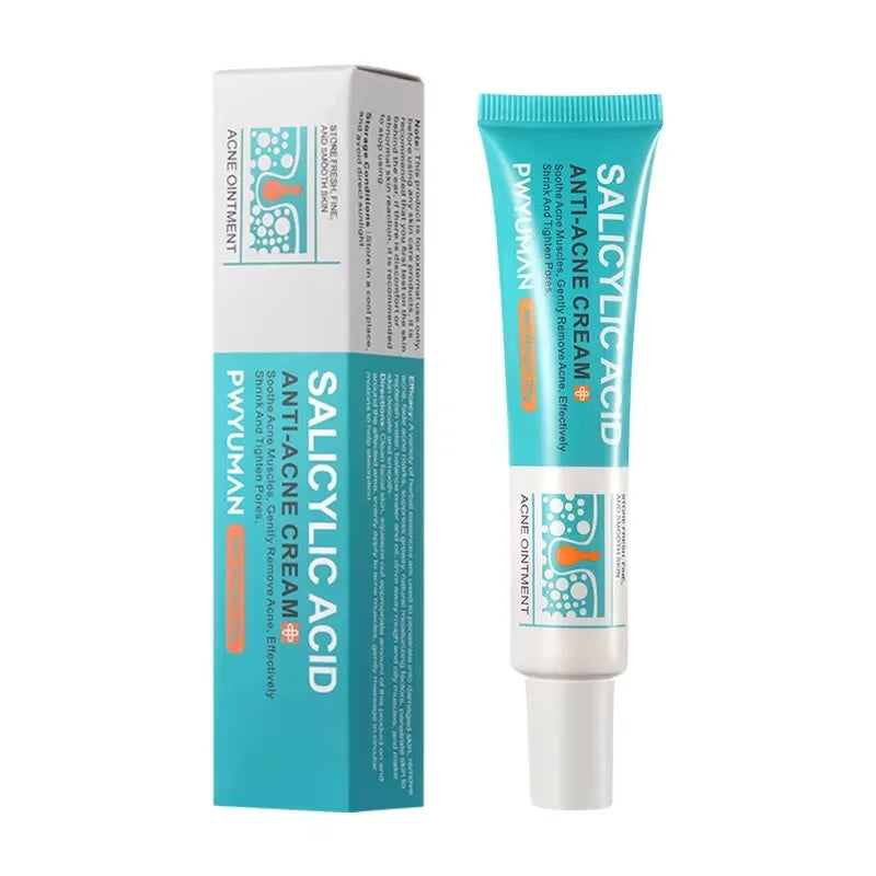 Acne Removal Cream Salicylic Acid Anti-Acne Fade Redness Pimple Scar Gel Shrink Pore Whitening Moisturizing Facial Skin Care 30G