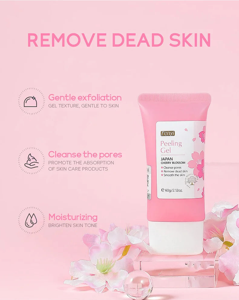 60g Face Exfoliating Gel - Whitening Moisturizer Repair Facial Scrub Cleanser Acne & Blackhead Treatment Remove Skin Care Cream