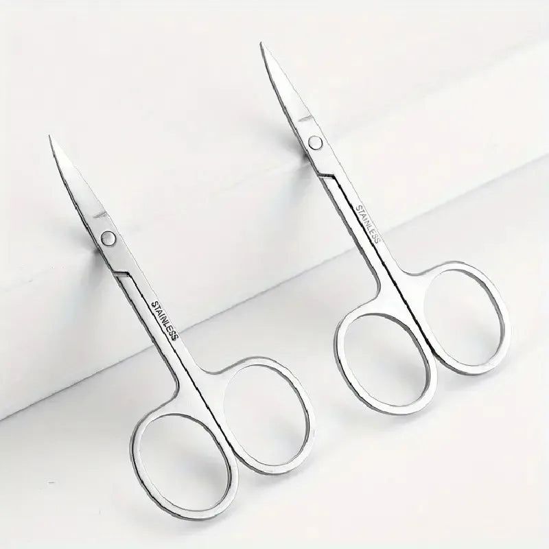 Stainless Steel Eyebrow Scissors Facial Hair Small Grooming Scissors - Eyebrow, Nose Hair & Beard Trimming Scissors For Men And