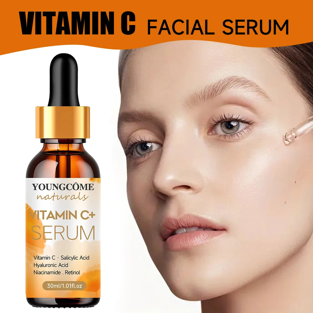 YOUNGCOME Facial essence Anti-aging Essence containing vitamin C,hyaluronic acid and retinol, Improves elasticity, Heals dryskin