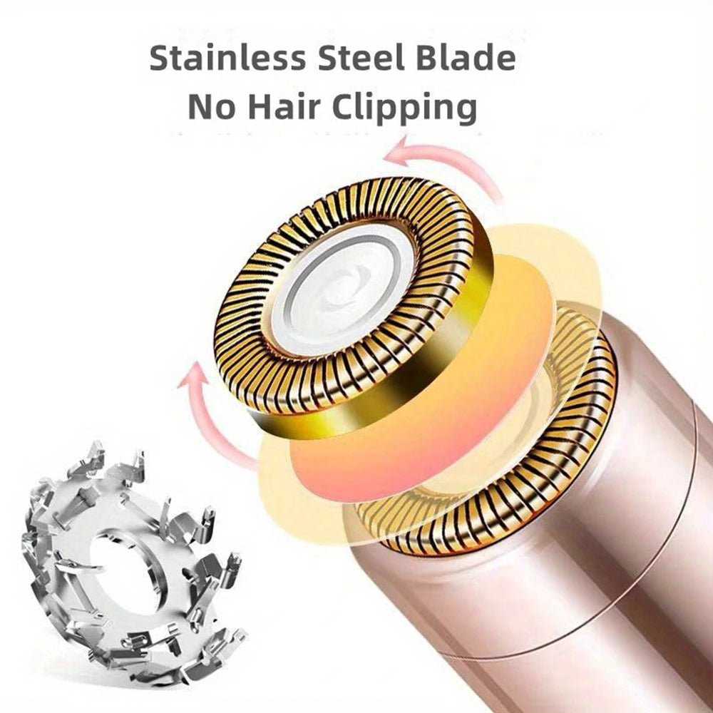 Flawless Facial Electric Eyebrow Trimmer Mini Epilator Lipstick Facial Hair Removal Portable Women Painless Razor Tool