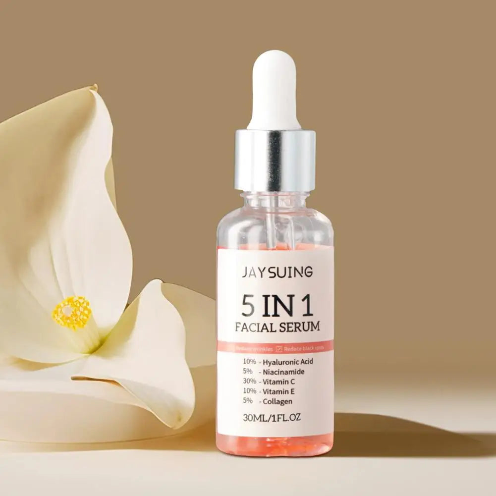 5 In 1 Face Serum Moisturizing V C Hyaluronic Acid Facial Serum Shrink Pores Skin Care 1/3/5/10pcs