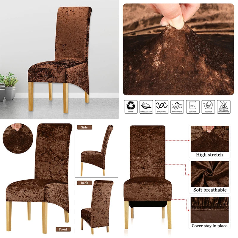 Waterproof Elastic Chair Cover For Dining Room Kitchen Wedding Hotel Banquet Restaurant Anti-dirty Seat Cover Dining Chair Cover