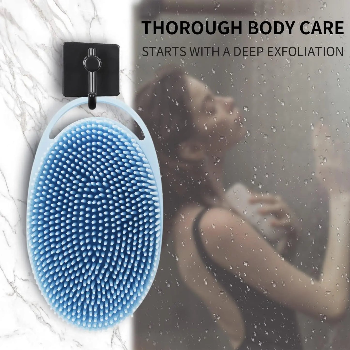 2 in 1 Soft Silicone Body Brush Wash Bath Shower Exfoliating Skin Fit For Baby Bath Shampoo Facial Massage Brush