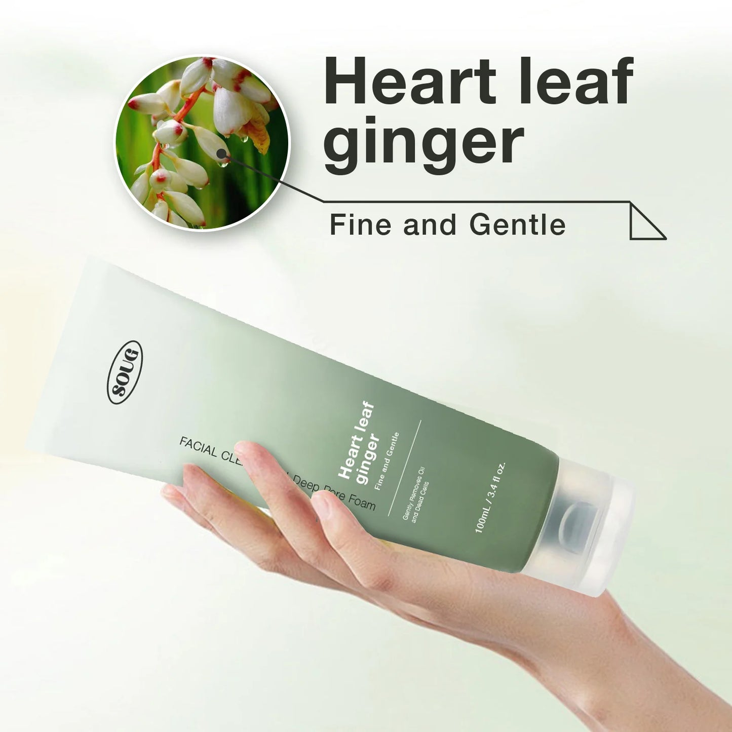 Facial Cleanser Heartleaf Succinic Moisture Cleansing Foam Deep Cleaning Oil Control Pore Soothing Korean Cosmetic Skin Care