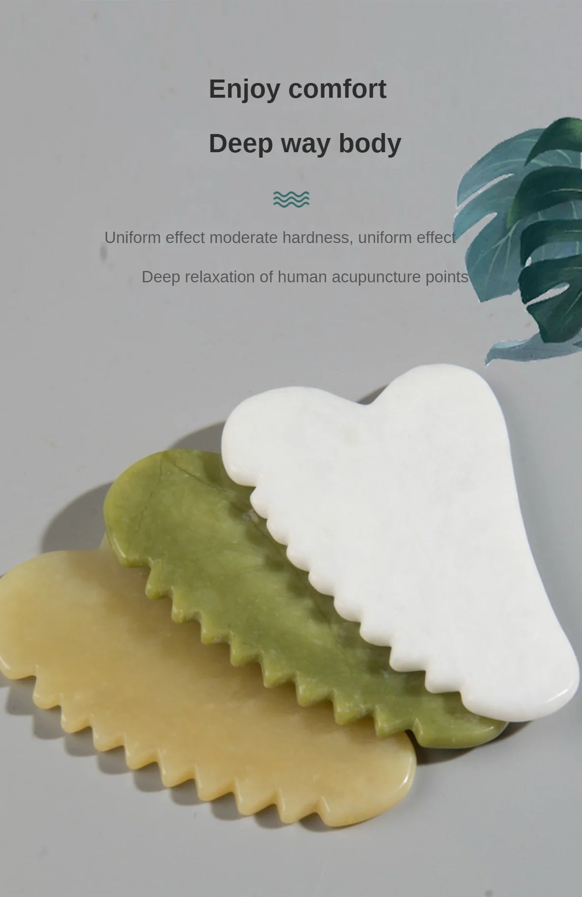 Natural Stone Jade Gouache Scraper Rose Quartz Facial Gua Sha Tools Neck Massager for Face Lifting Wrinkle Remover Beauty Health