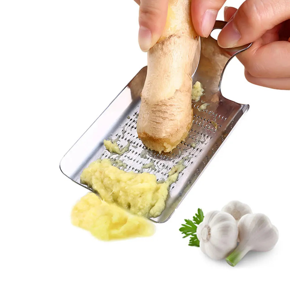 1pcs Ginger Garlic Wasabi Grater Crusher Garlic Press Device Chopper Cutter Garlics Peeler Kitchen Tools Stainless Steel