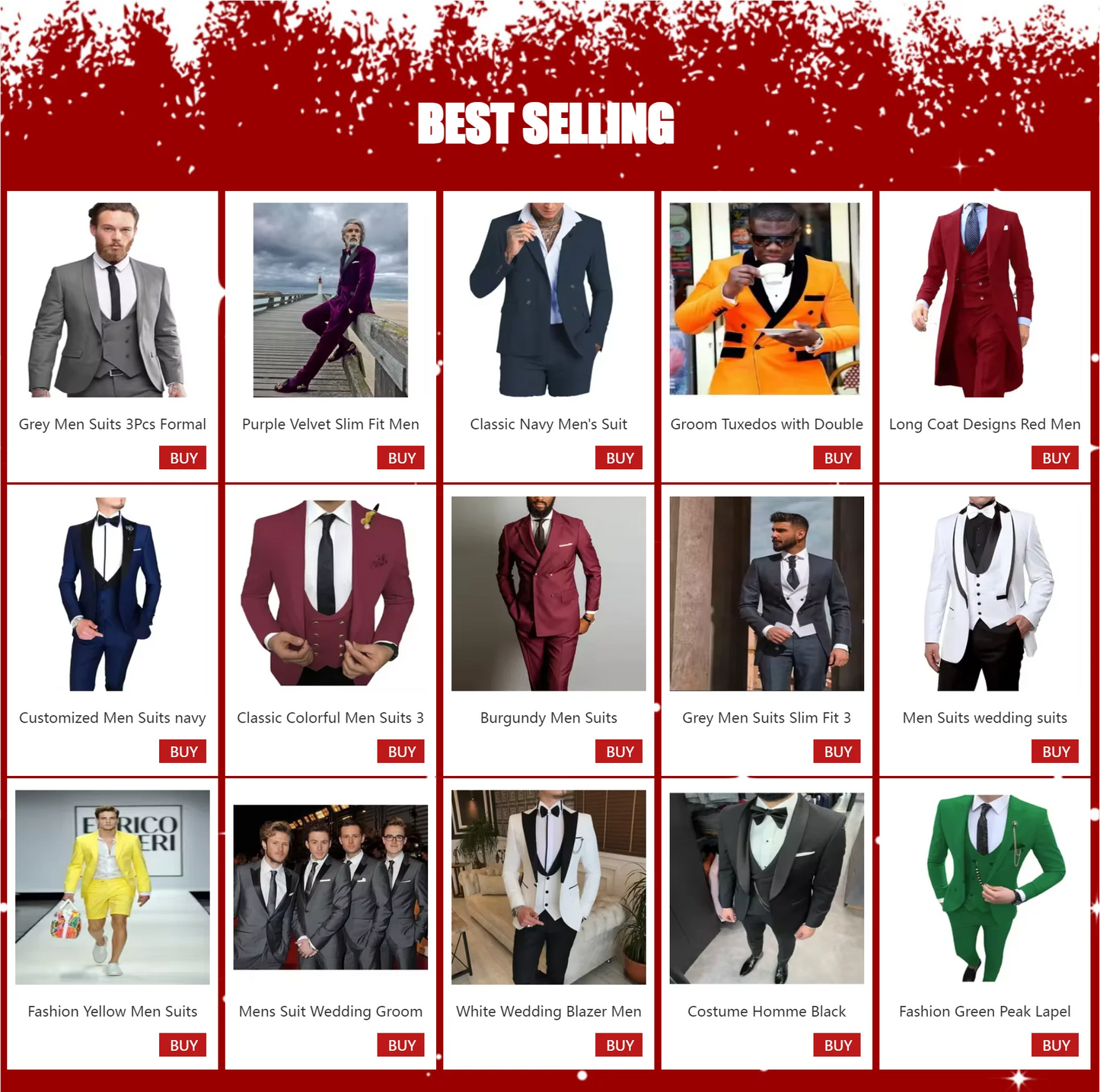 White Wedding Mens Suits for Groom Tuxedos Slim Fit Prom Party Custom Satin Suits 3 Piece (Jacket+Pants+ Vest) Male Clothes