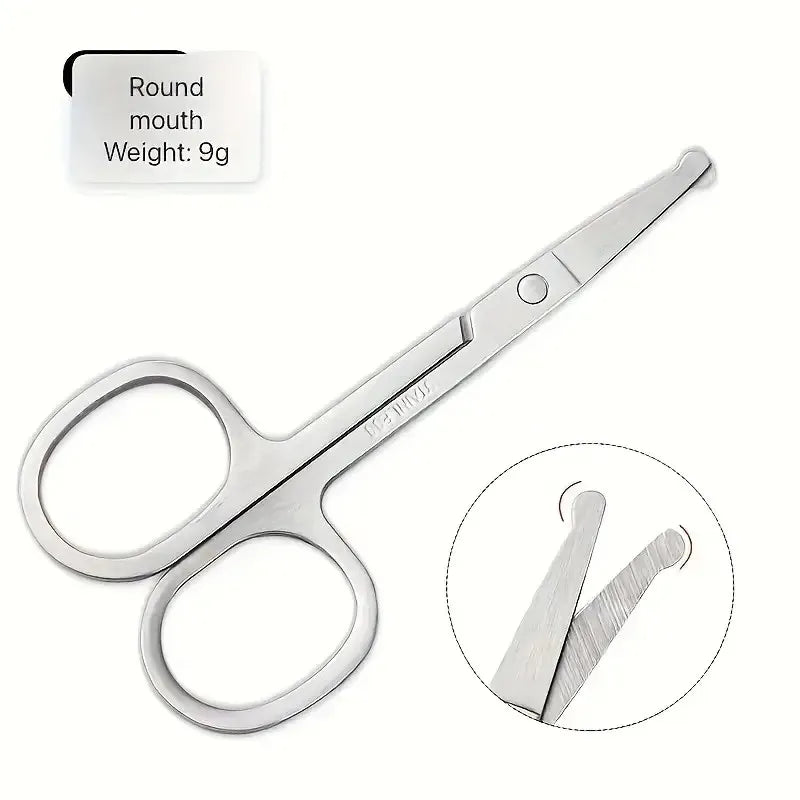 Stainless Steel Eyebrow Scissors Facial Hair Small Grooming Scissors - Eyebrow, Nose Hair & Beard Trimming Scissors For Men And