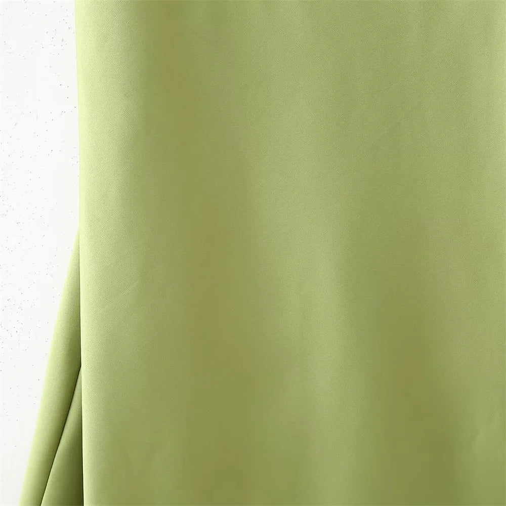 VEITCHE Elegant Women's Soft Silk Satin Long Dress Halter Backless Sleeveless Ribbon Maxi Dresses 2025 Summer Lady Party Gowns