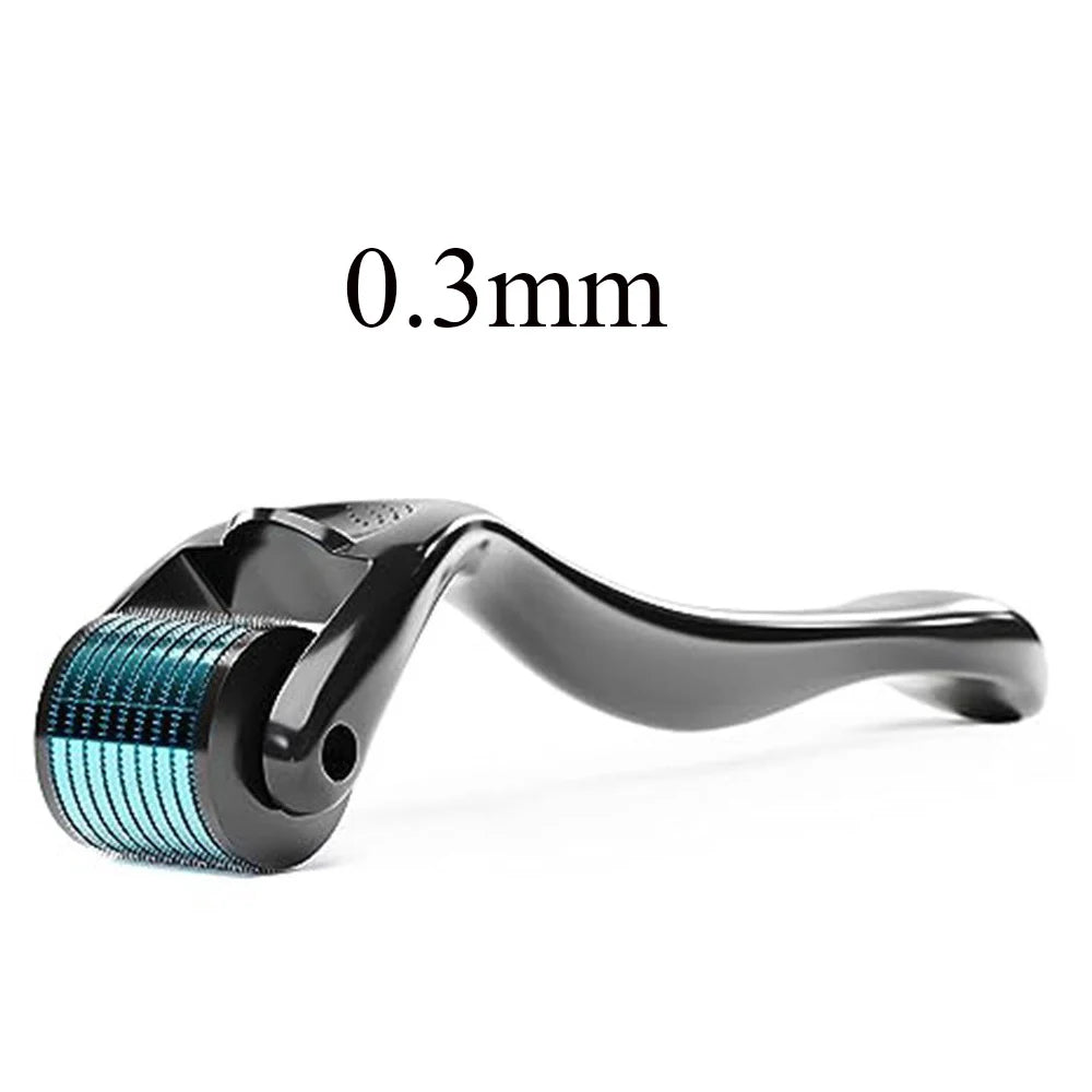 0.2/0.25/0.3mm Microneedles Derma Roller for Hair Beard Facial Skin Men Women Black/White Handle with Black/Blue/Green Head