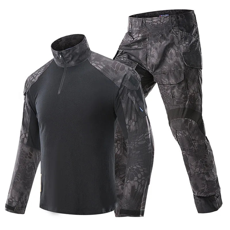 Summer Camouflage Frog Suit Men's Y2K Tactical Outdoor Quick Dry Durable Uniforms G3 Long Sleeve Hunting Training Combat Gear