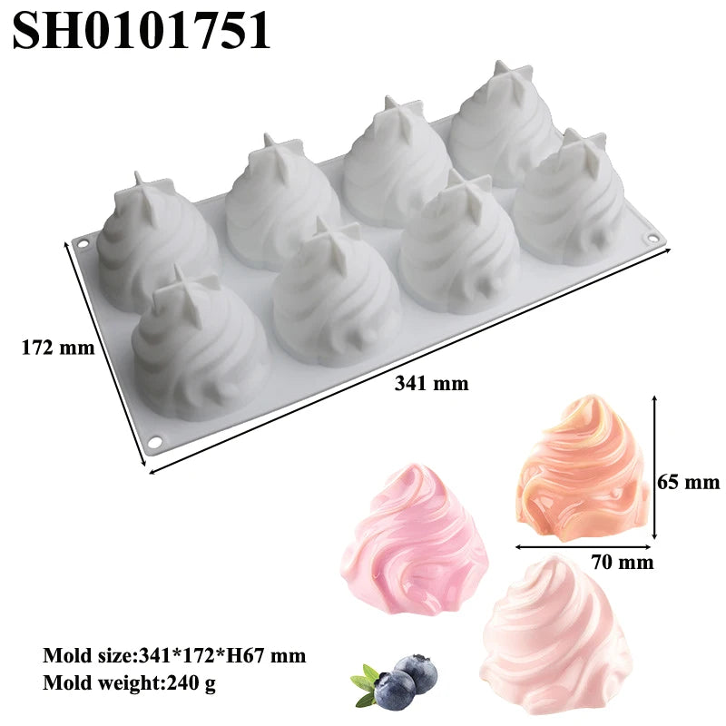 SHENHONG Non Stick Cake Molds Silicone Cake Moulds Pastry Baking Tools Food Grade French Mousse Dessert Form Kitchen Bakeware
