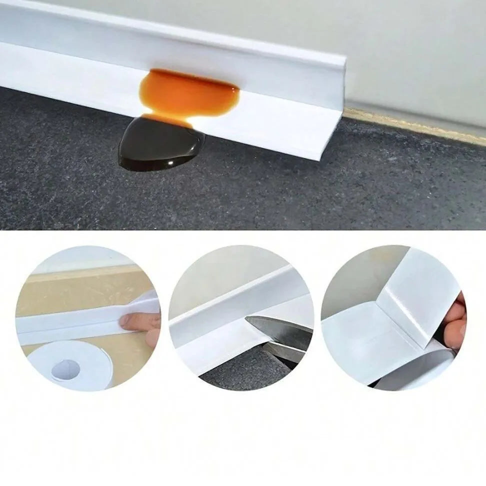 1m/3.2m*3.8cm PVC Waterproof Sealing Tape for Bathroom Kitchen Sink, Shower, Bathtub and Toilet - Self Adhesive Wall Stickers