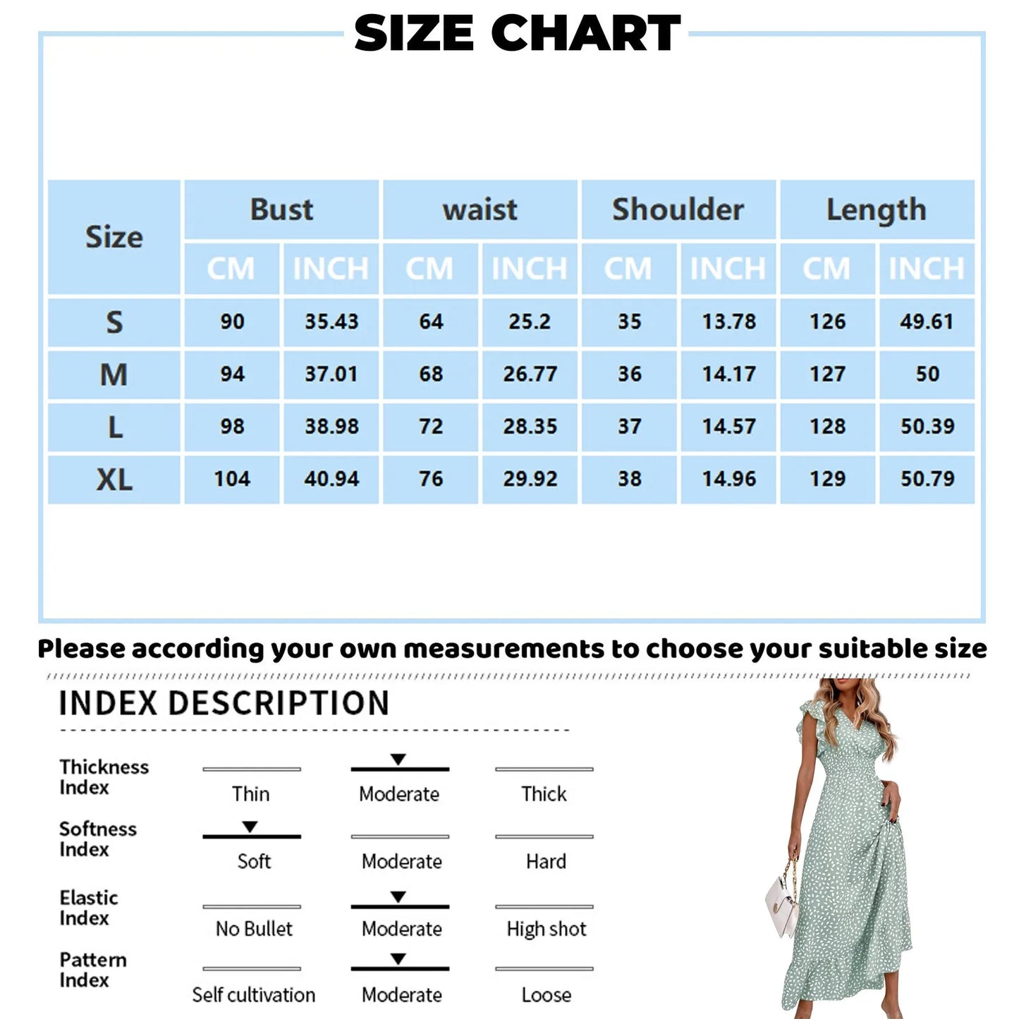 Polka Dot Dress For Women Sexy V-Neck Long Dress Casual And Fashionable Ruffle Edge Short Sleeved High Waisted Dress