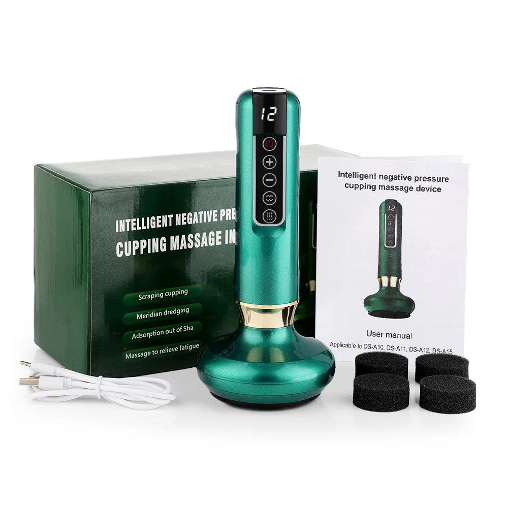 Electric Suction Medical Cupping Therapy Set Beauty Massager Glass Jars Anti Cellulite Cupping Vacuum Slimming Guasha Massage