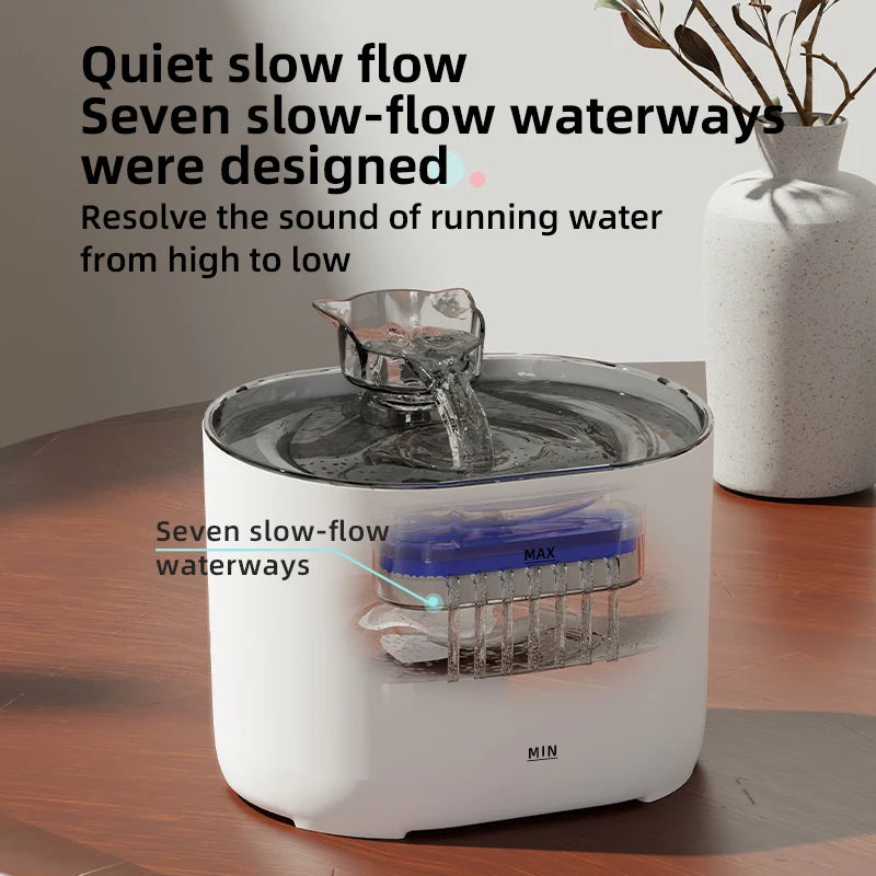Pet Cat Automatic Water Fountain with Filters Ultra Silent USB Electric Water Pump Pet Drinking Water Dispenser for Cat and Dog