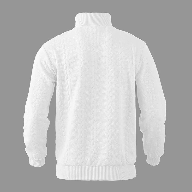 2024 New Knit Sweatshirts Men Fashion Half Zipper Stand Collar Casual Hoodies Male Patchwork Sport Knitted Hoodie Sweatshirt Man