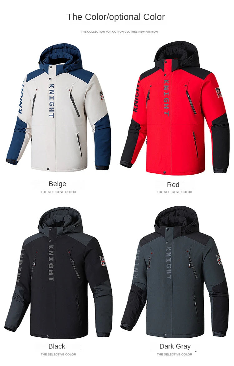 2024 Men's Winter Jacket Hooded Fleece Warm Parka Men Black Plush Coat Male Big Large Size Outerwear 9XL Windbreak Autumn Anorak