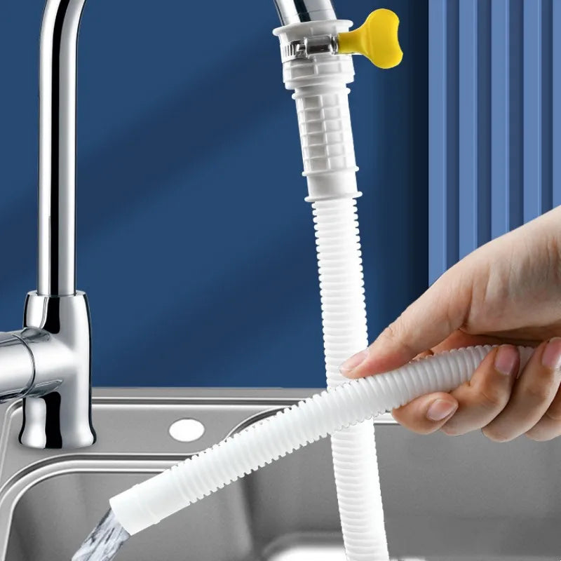 1-4M White Drain Hose Pipe Inlet Hoses Extension Drainpipe Tube for Air Conditioner Washing Maching Kitchen Faucet Accessories