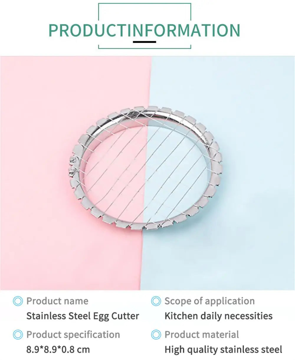 1~5PCS Stainless Steel Egg Slicer Cutter Cut Egg Device Grid For Vegetables Salads Potato Mushroom Tool Chopper Kitchen Chopper