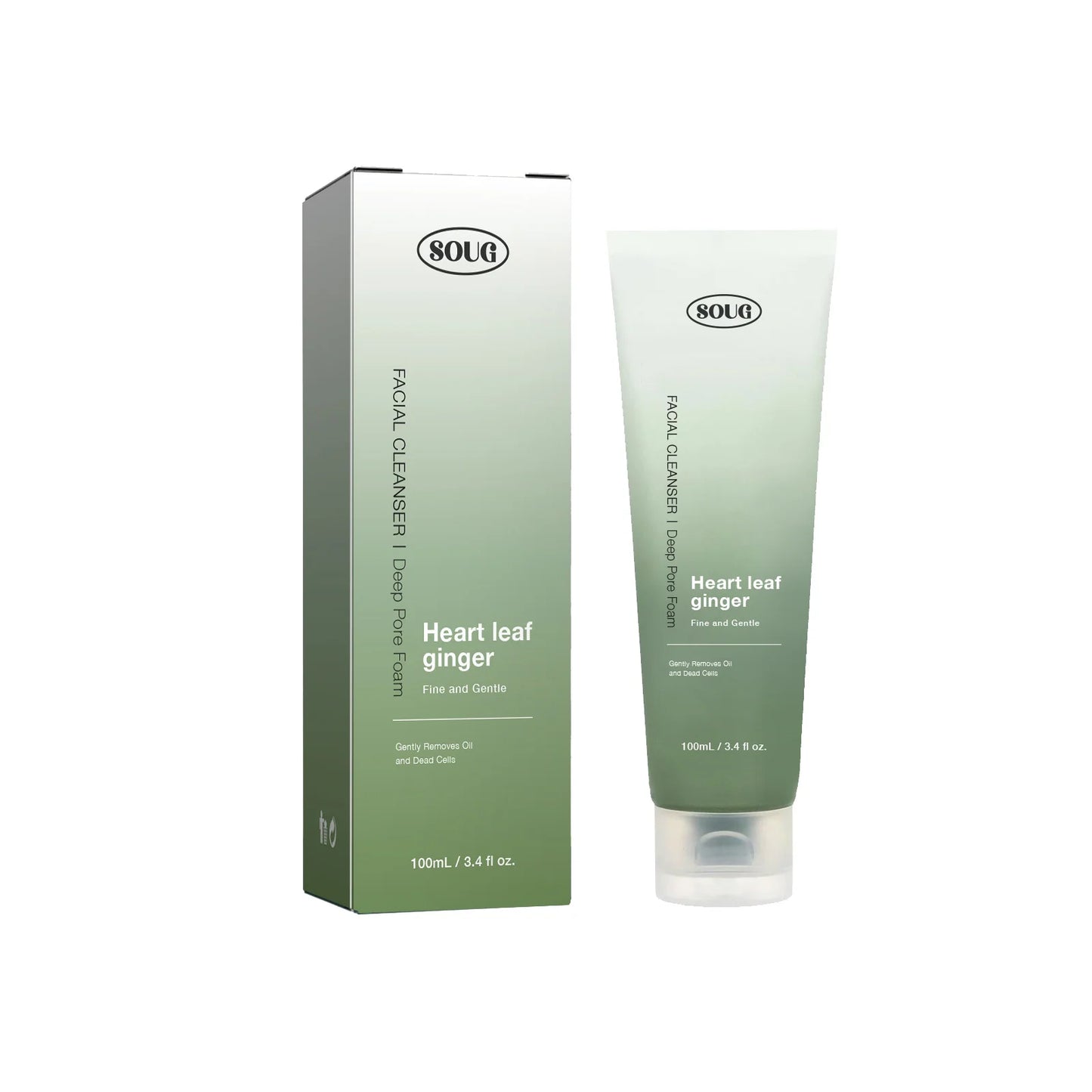 Facial Cleanser Heartleaf Succinic Moisture Cleansing Foam Deep Cleaning Oil Control Pore Soothing Korean Cosmetic Skin Care